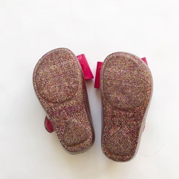 Mini Melissa bow glitter jelly flats EUC size 5 - Picture 6 of 7
